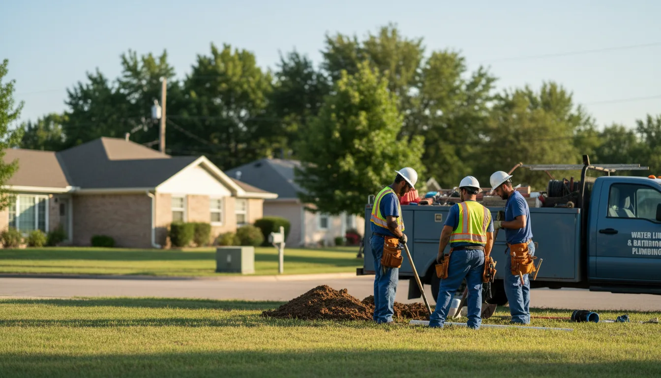 Residential water line and bathroom plumbing service in Maysville, AR